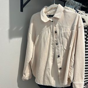 ZARA corduroy button up shirt